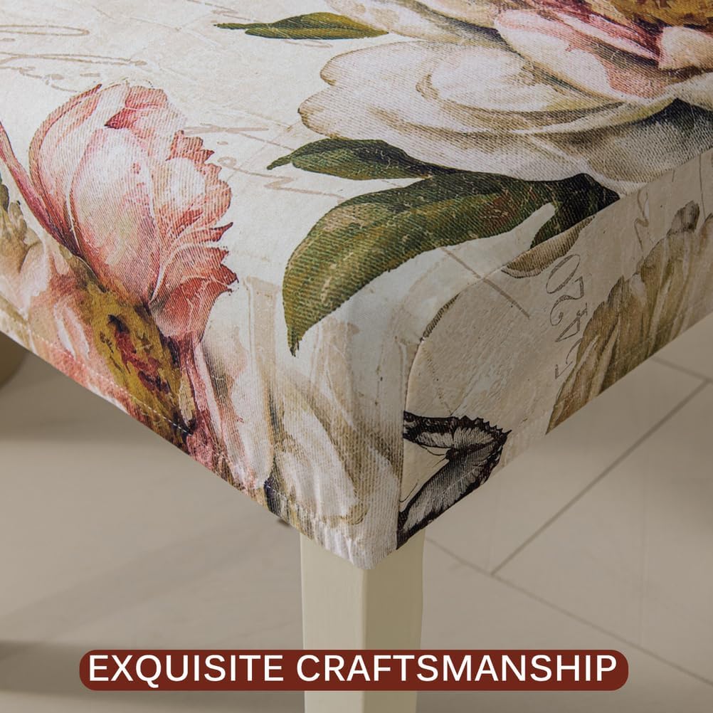 C,2pcs, Stretch Dining Chair Slipcover 2/4Pcs Dining Chair Cover Universal Size Removable Chair Protectors with Pattern for Dining Room Kitchen Restaurant Hotel Washable