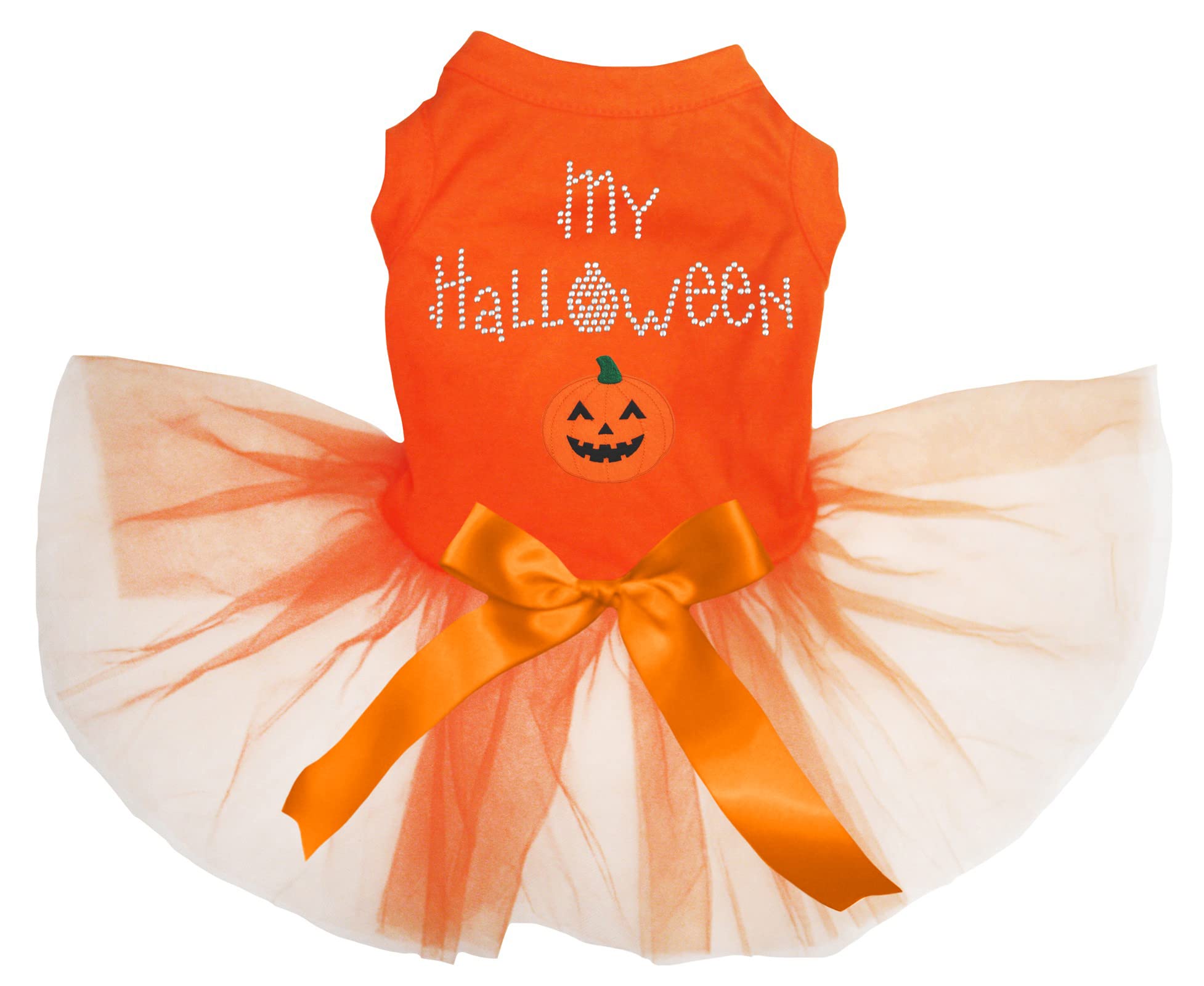 Robe pour chien Halloween Pumpkin orange vêtement automne taille L