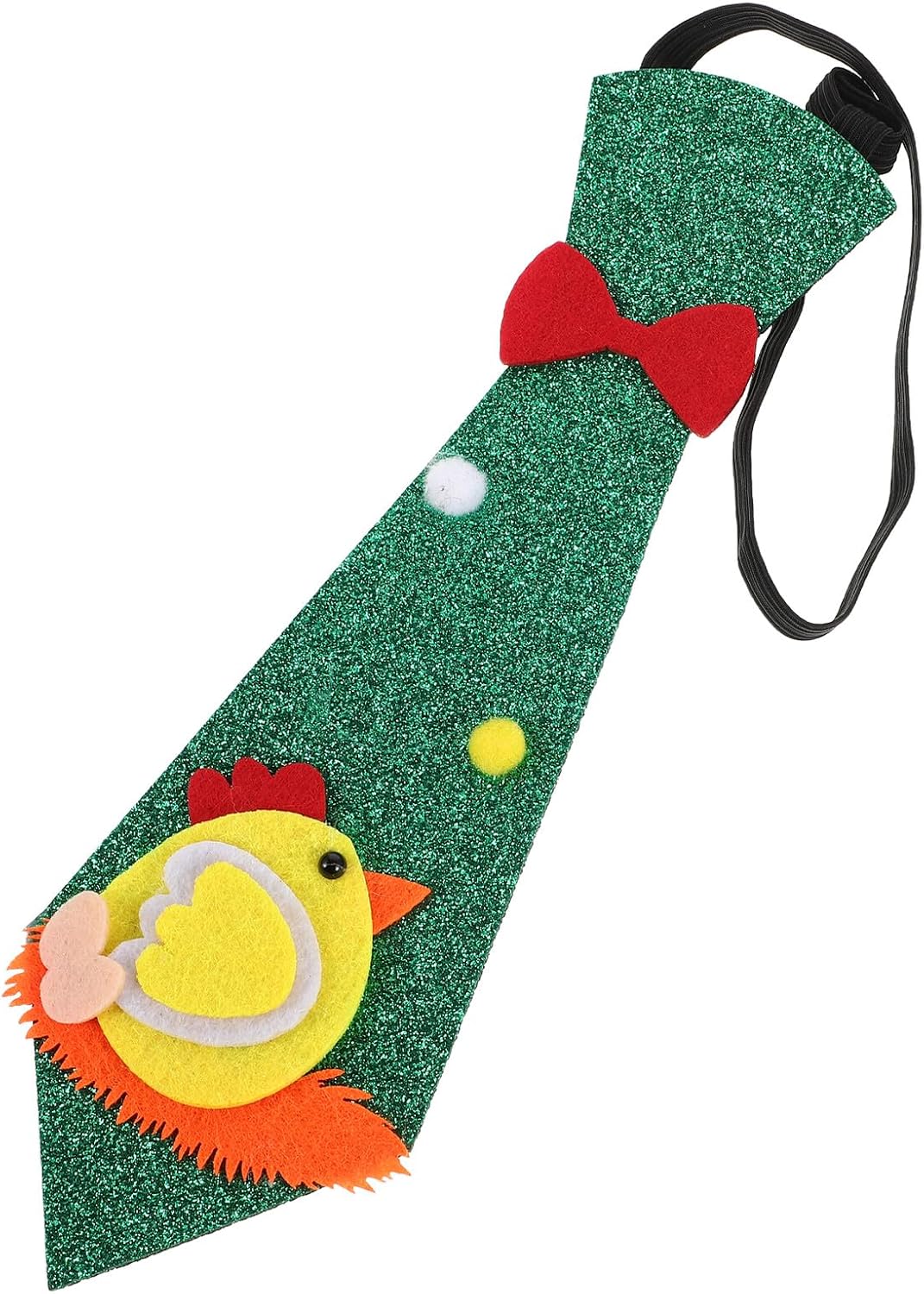 Adjustable Easter Necktie and Adults, Cute Cartoon Chick Design, Festive Party Costume Accessory with Strap, and Adult Holiday Outfit