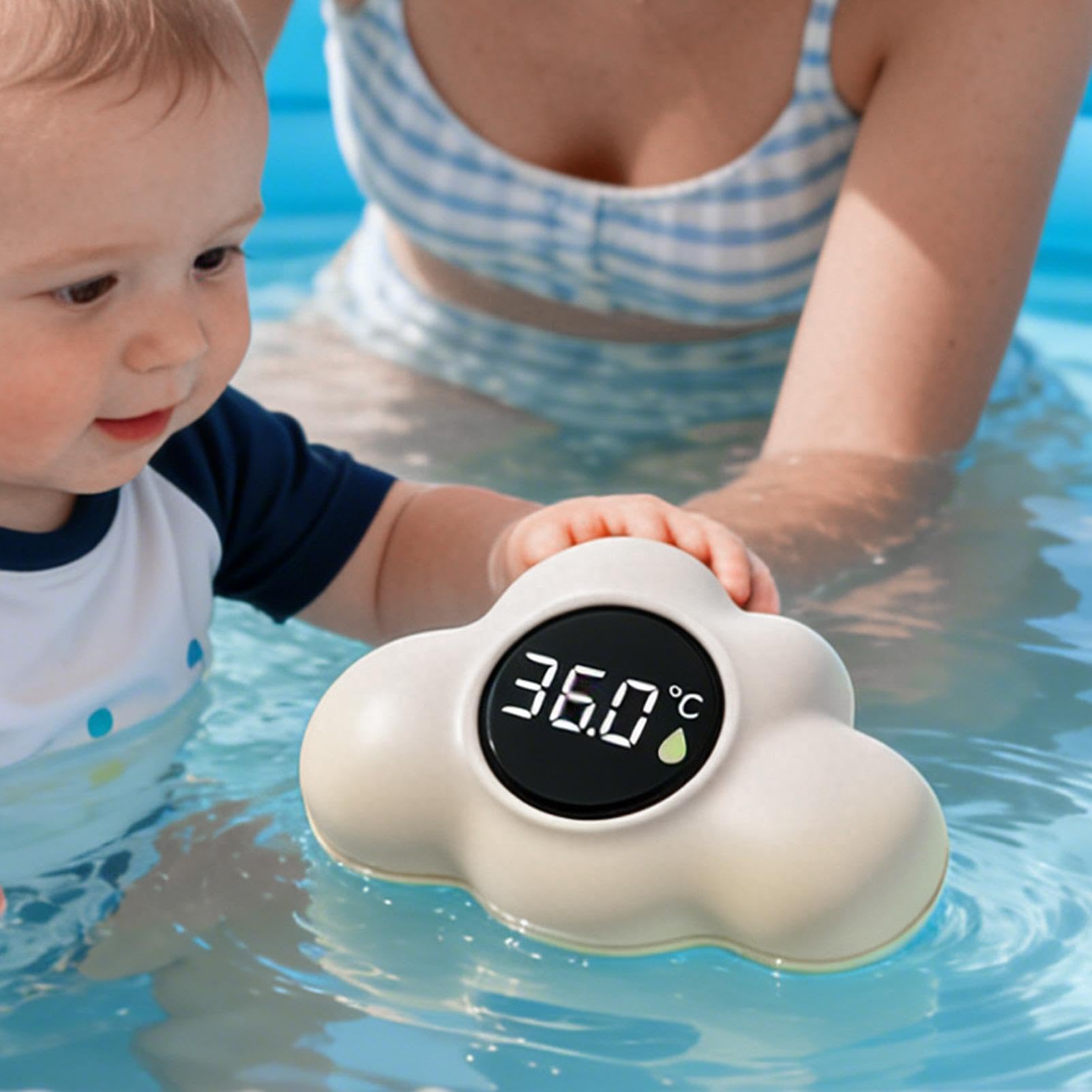 Nuages Thermomètre Numérique de Bain Pour L'eau Avec Affichage LED Thermometre Flottant Jouet De Température De Bain Pour Les Petits Enfant Baignoires Piscines