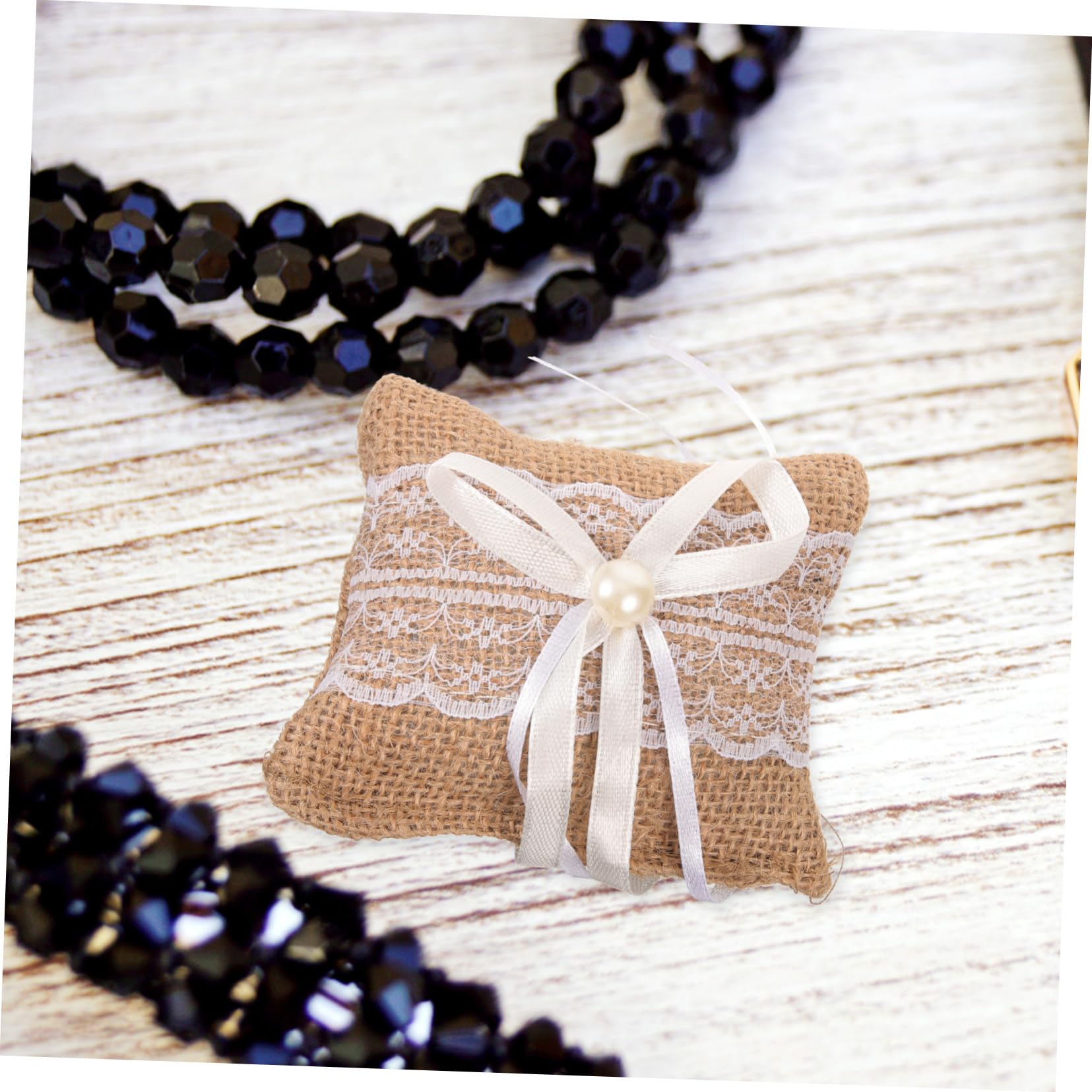 HEALLILY 2Pcs Lace Ring Box Creative Wedding Ring Pillow for Elegant Storage Compact Design for Ceremonies and Engagements Wedding Accessory