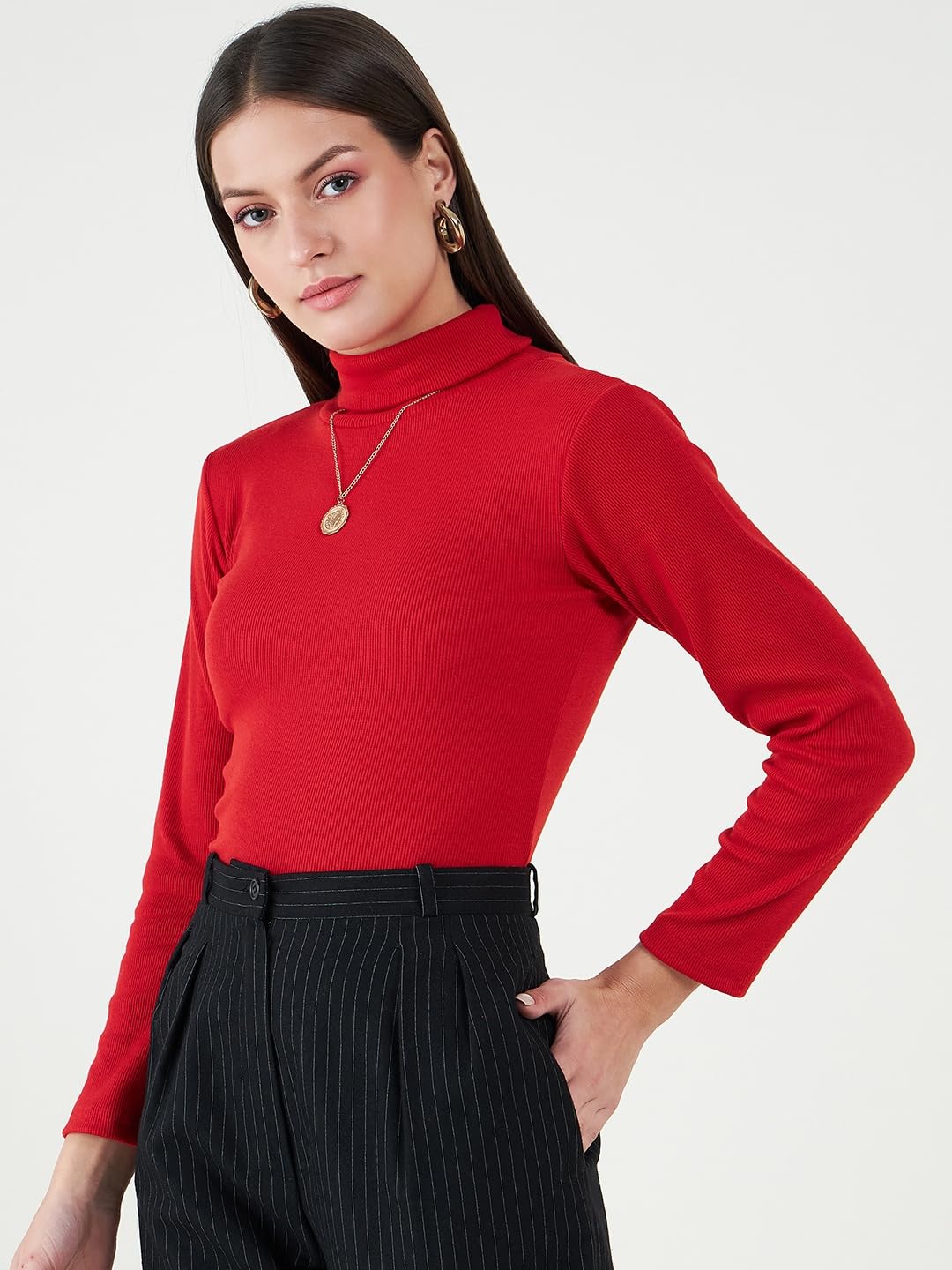 n.H.K.a. Set of 2 White/Red Long Sleeves Turtle Neck Top 3
