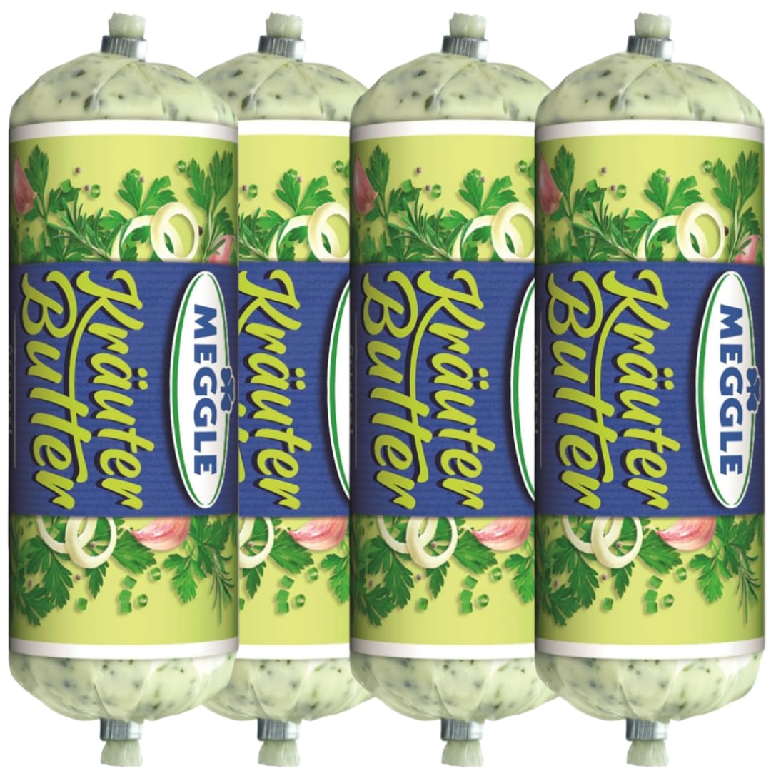 MEEGLLE Kräuter‑Butter Original – 125 g | Cremig, mit Petersilie & Schnittlauch, 4 Er