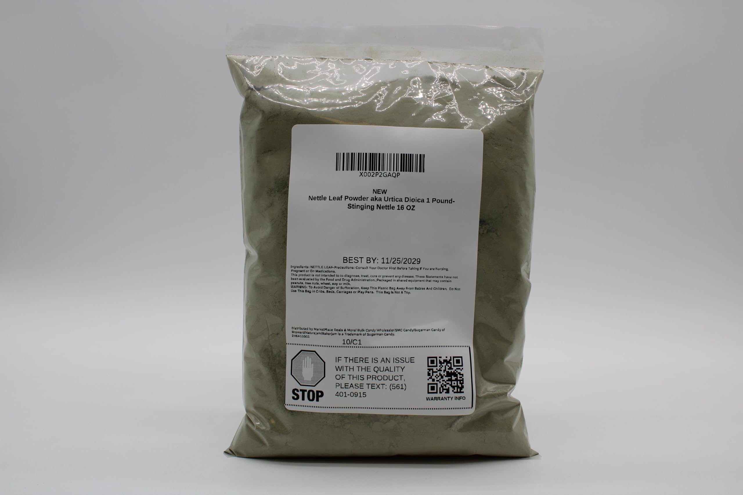 Naturejam Nettle Leaf Powder aka Urtica Dioica 1 Pound-Stinging Nettle 16 OZ