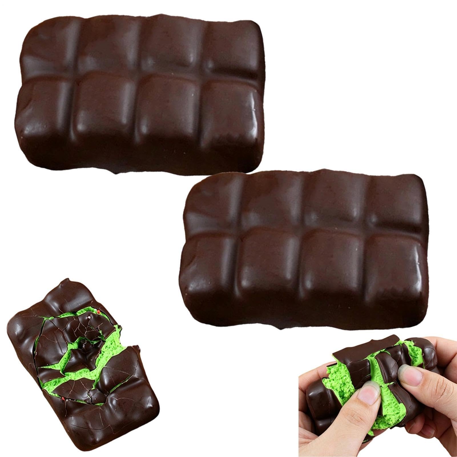 2PCS Chocolate Wax Cracking Stress Ball - Fidget & Sensory Anti-Stress