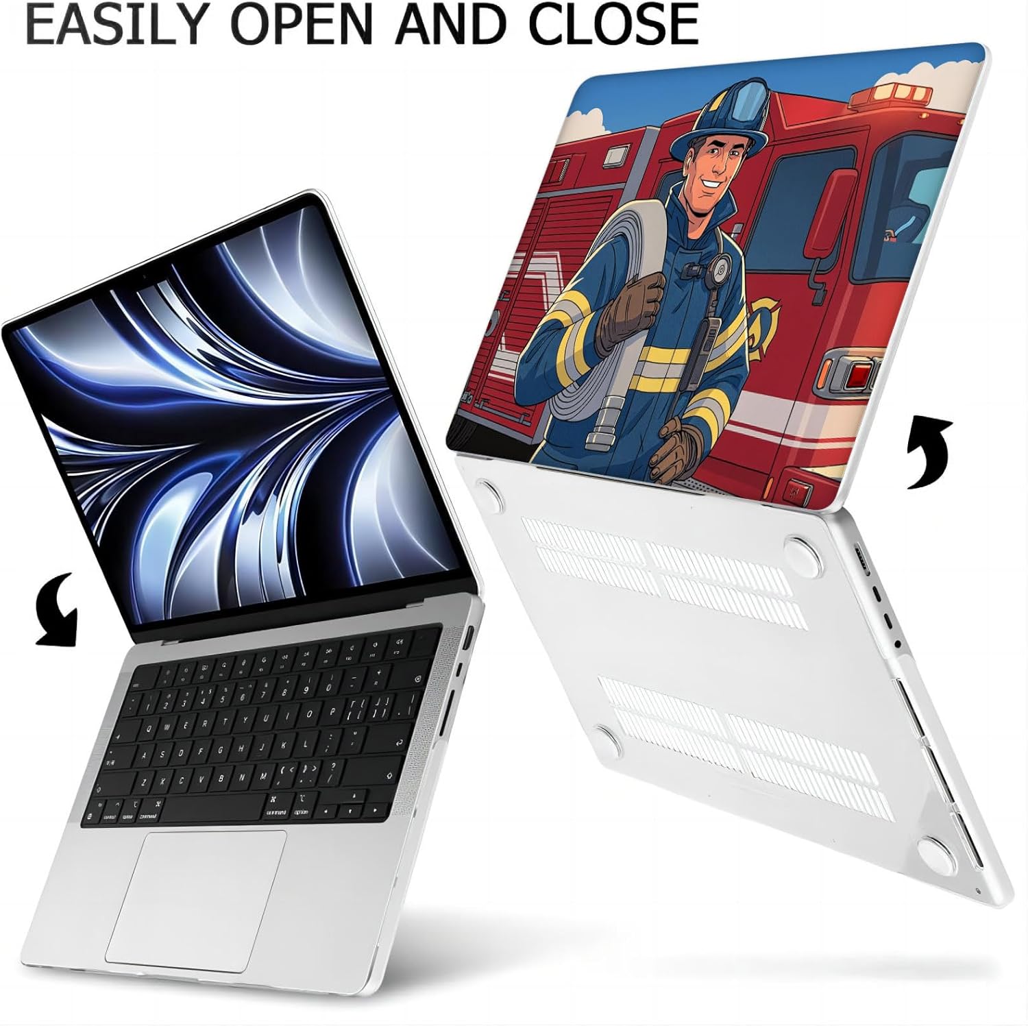 Compatible with MacBook Neo 13-inch, Hard Shell Case with Keyboard Cover and Screen Protector (A3404 A18 Pro chip, 2026 Release) - Firefighter MC21538