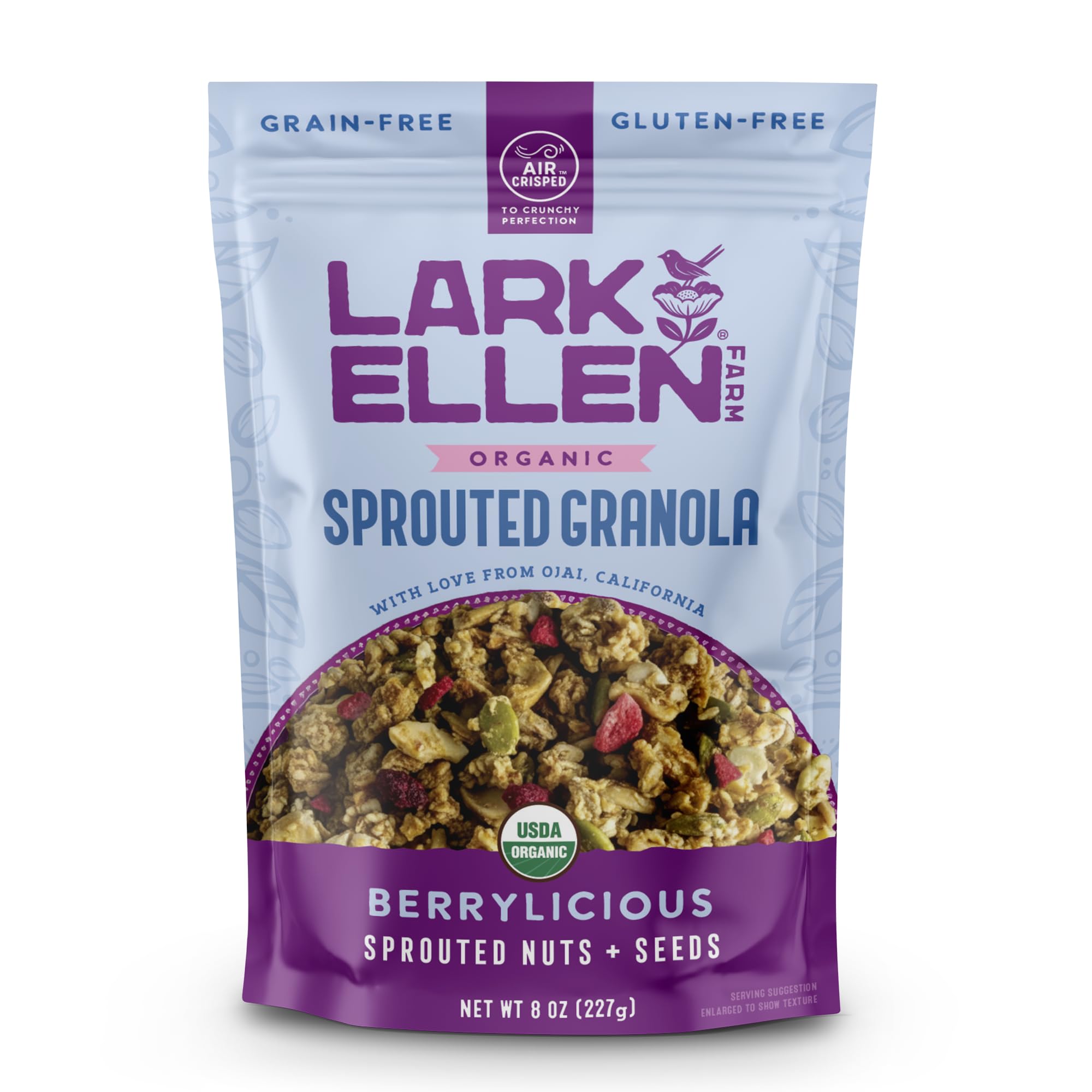 Lark Ellen Farm, Organic Grain-free Granola Bites Berrylicious, 8 oz (Pack of 2)