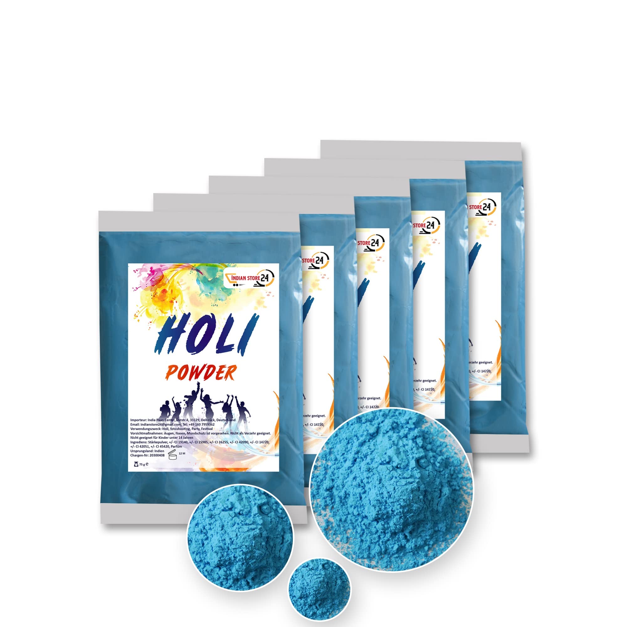 Poudre Holi Naturelle 1kg - Couleurs Vives, Soluble Dans L'Eau, Pour Fêtes Et Séances Photo
