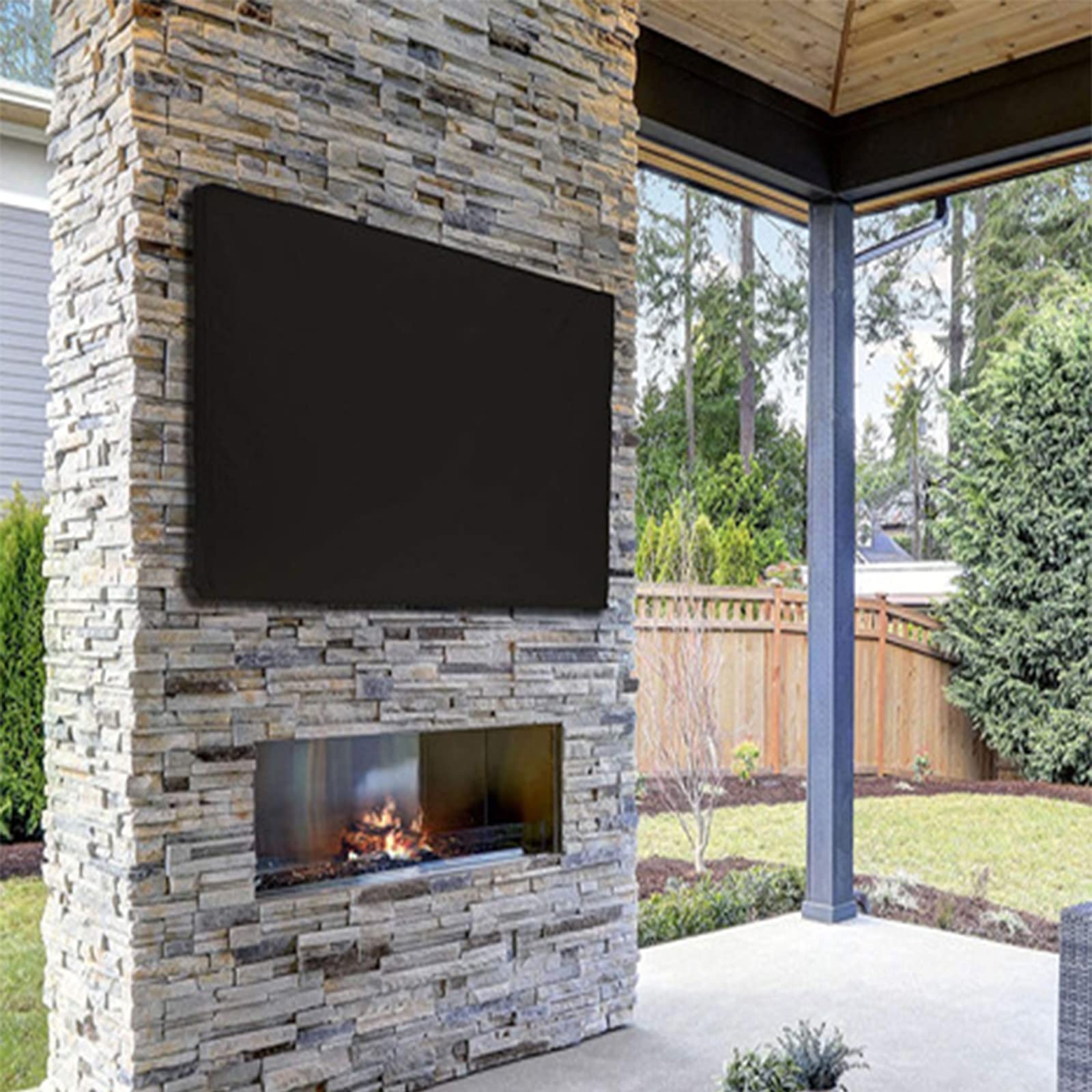 Housse de Protection d'extérieur TV 600D Polyester Tissu Imperméable UV Écran Plat TV Protecteur D'affichage Pour 50 ''à 70 ''LCD LED (For 60-65 inch TV)