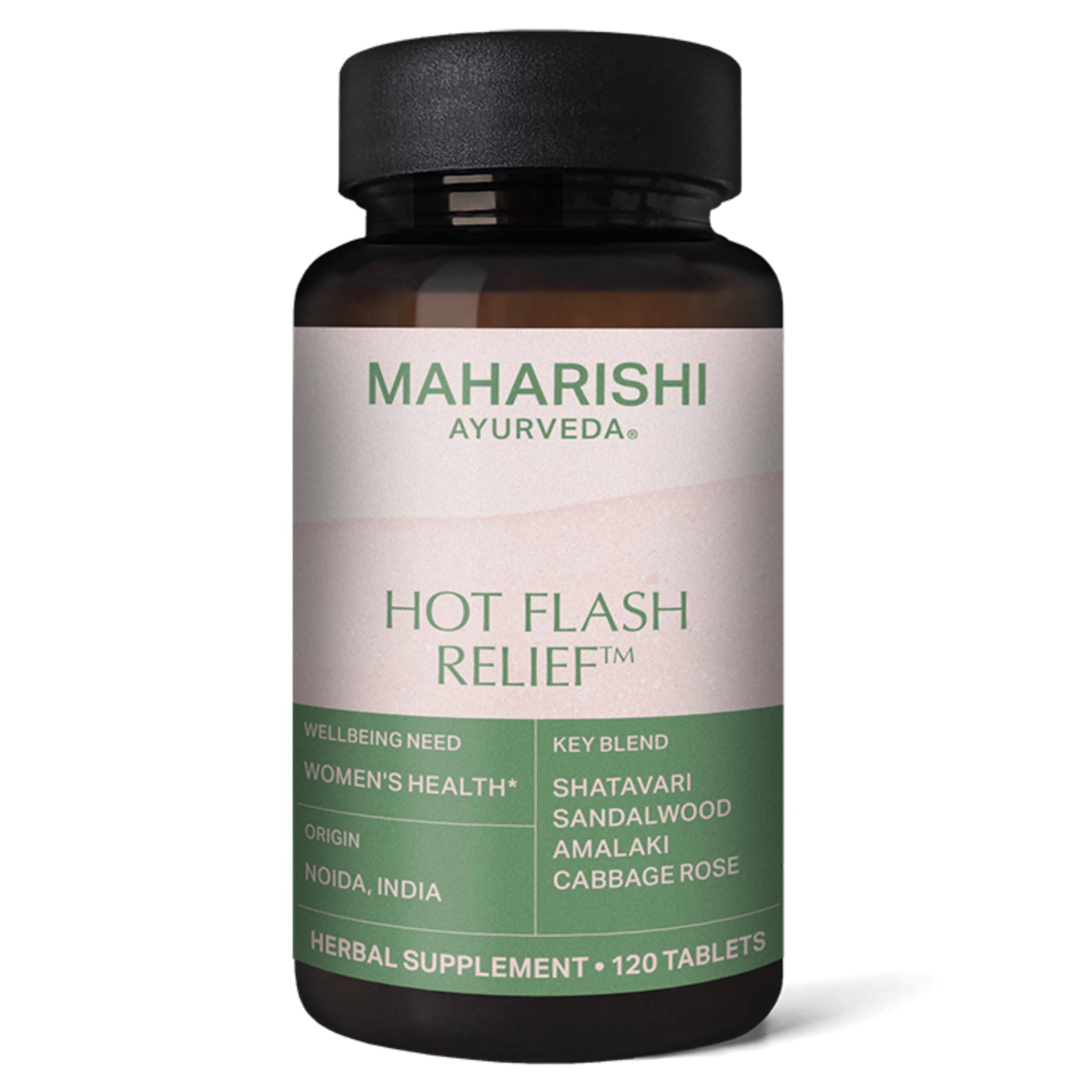 Maharishi Ayurveda - Hot Flash Relief Natural Herbal Supplement | Women's Health Supplementation for Body Heat Regulation | Menopausal Temperature Fluctuation Aid (120 Tablets - 500mg)