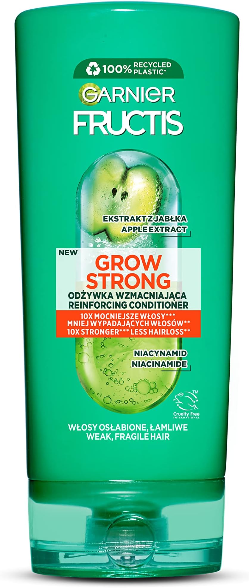 Fructis Grow Strong conditioner for weakened hair prone to loss, strengthens and reduces loss, 200 ml