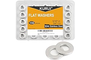 KURUI 5/16 Stainless Steel Flat Washers