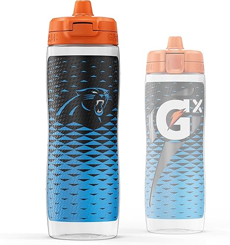 Miniatura 31 de Gatorade Gx NFL - Botellas antideslizantes para apretar, 30 onzas líquidas, sistema de hidratación Gx Miami Dolphins,Baltimore Ravens,Buffalo