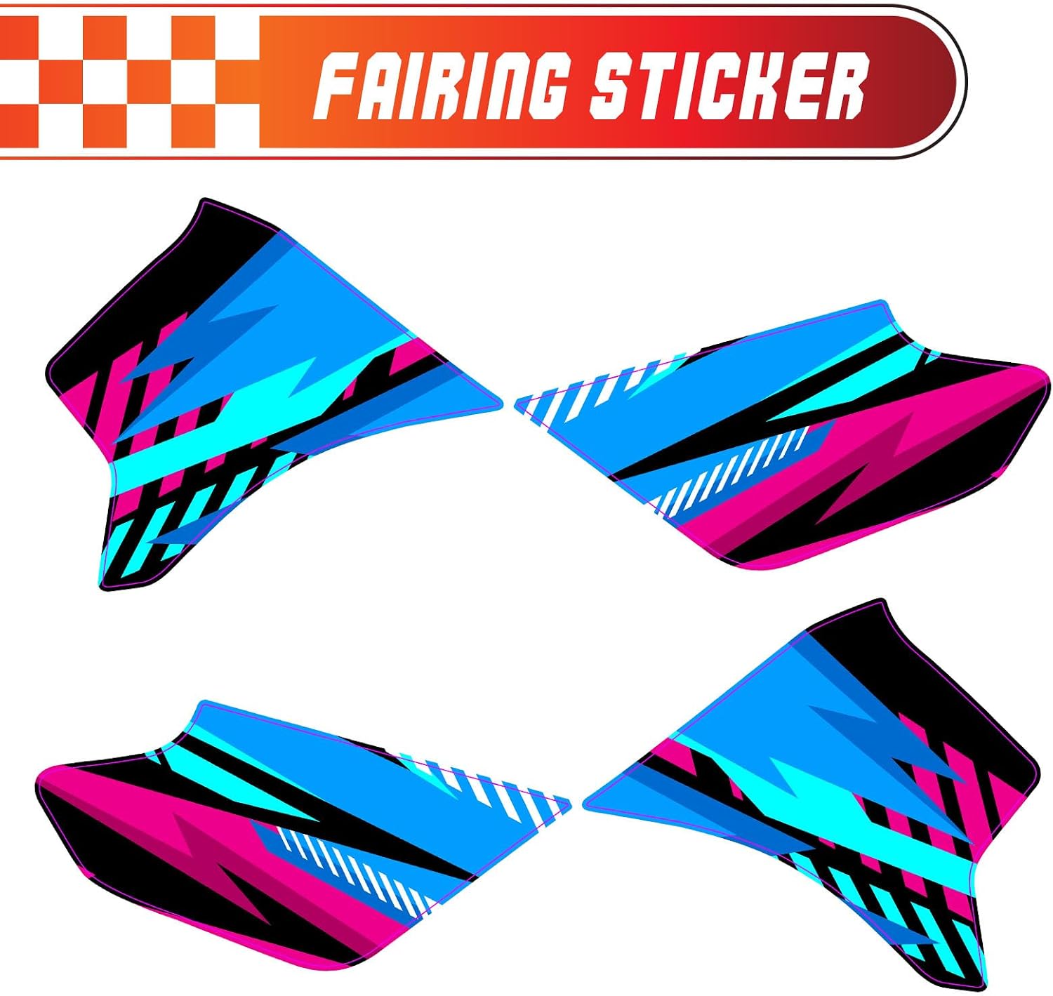MC MOTOPARTS Custom Number Wrap Fairing Graphics Kit Decal Sticker Glossy C02 Compatible with Razor MX350 MX400