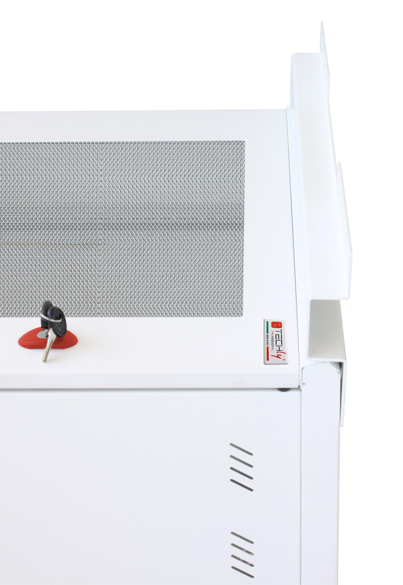 Techly Professional 108811 Armadio Rack 19" ideale per Accumulatori Fotovoltaico 8U P600mm Bianco