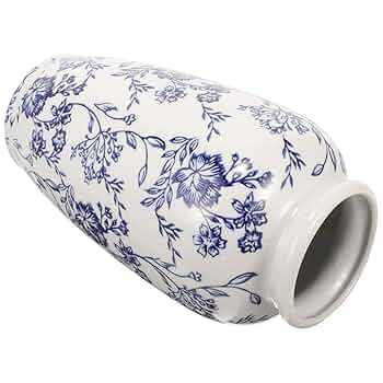青い陶器の花瓶 金色の装飾 景徳鎮古青と白磁器小古青と白 瓶のアンティークの陶器の花瓶の