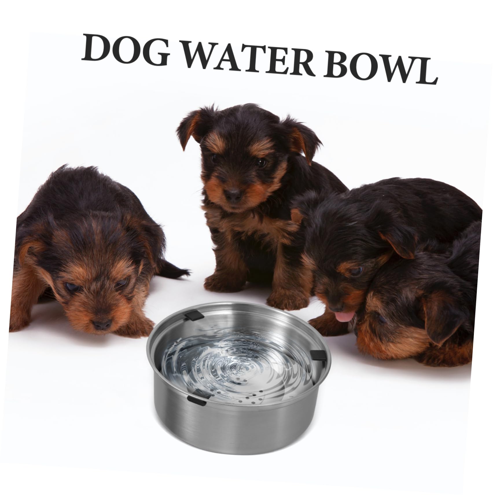 Tropffreier Hunde Wassernapf mit Schwimm Design aus Edelstahl für Hunde | Silber, Rostresistent, Fördert Gesündere Flüssigkeitsaufnahme, Geeignet für Hund und Haustier
