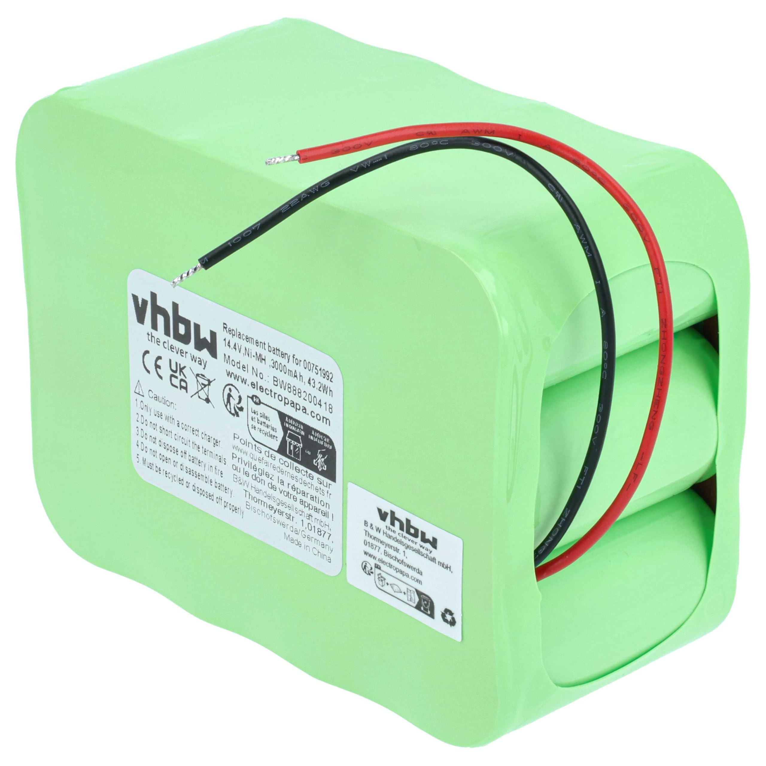 vhbw Akumulator kompatybilny z Shark SV726N (14,4 V) | SV726N, Sweeper SV70 odkurzacz (3000 mAh, 14,4 V, NiMH)