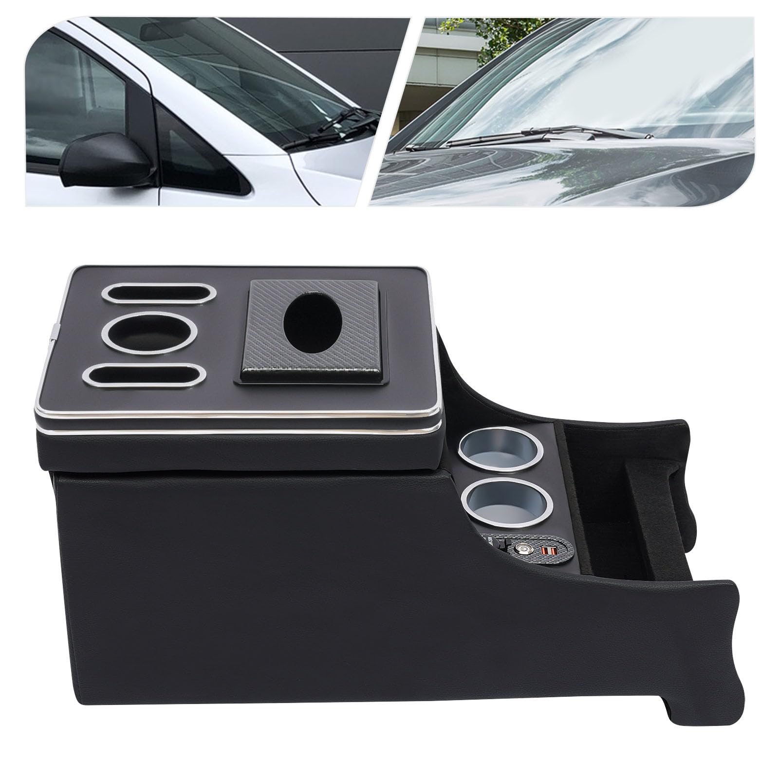 Scatola per braccioli leggeri, colore nero, per Mercedes-Benz Vito 119