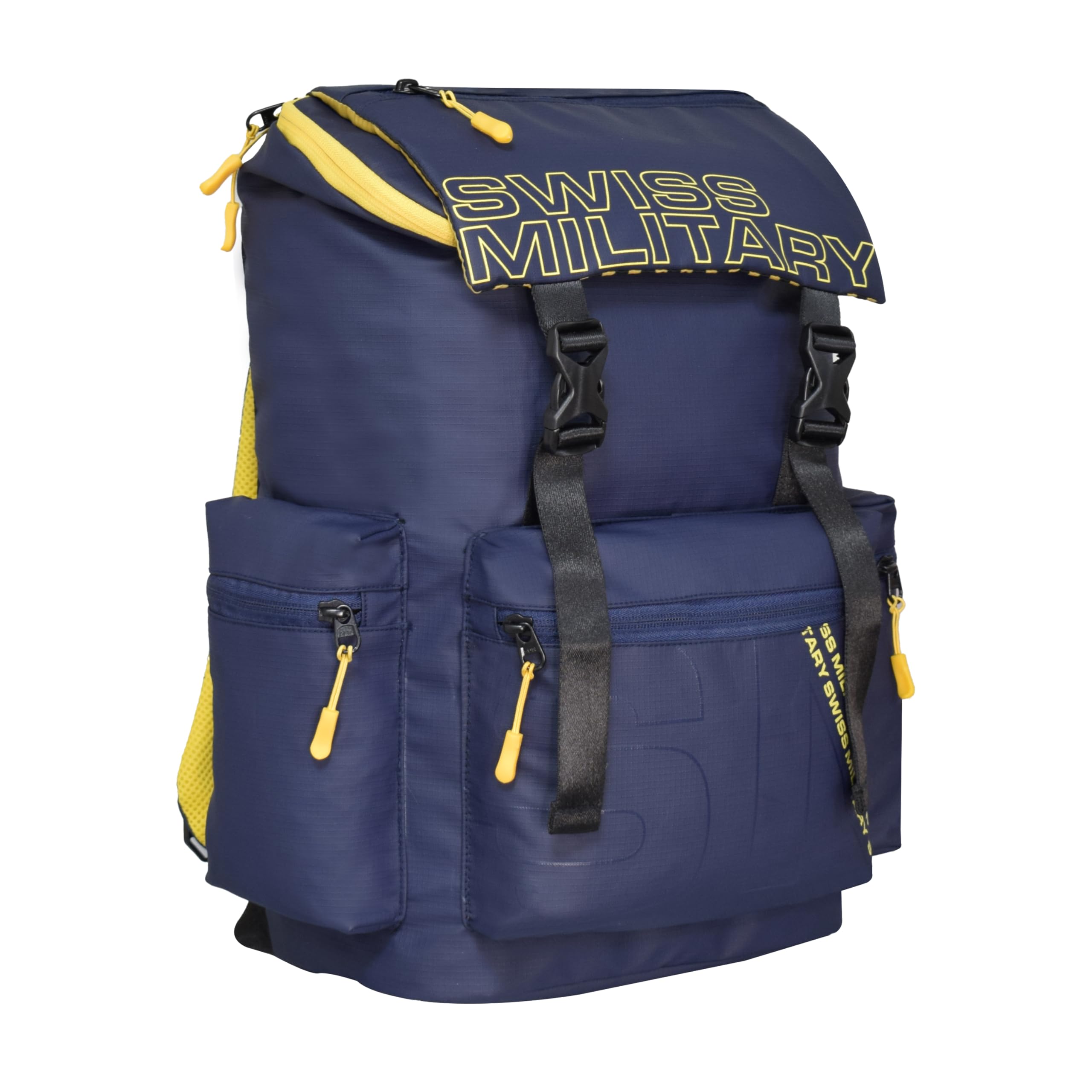 swiss military Terminator 15.6-Inch Laptop Backpack 18L Premium Water-Repellent Bag with Cushioned Back Quick-Access Pockets, Adjustable Straps, Luggage Strap for Office College Travel Men Women, Navy-picture-16