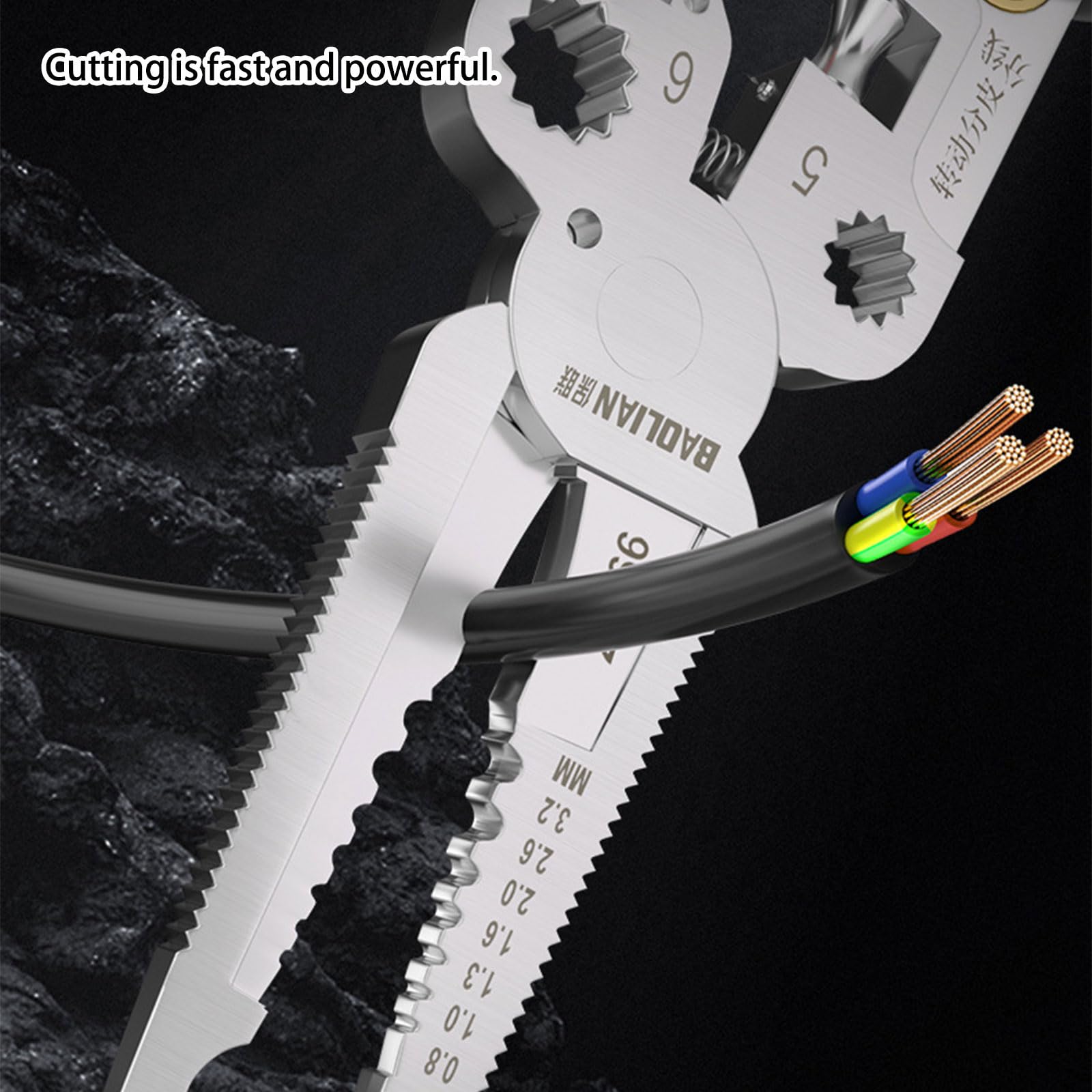 Herramienta de crimpado de acero industrial con mango ergonómico para tareas de alambre y electricidad densa comodidad