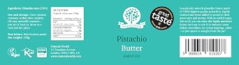 Nutural World - Smooth Pistachio Butter (170g) / 100% Pure Single Ingredient - Great Taste Award Winner