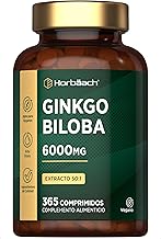 Ginkgo Biloba 6000 mg | 1 Year Supply - 365 Vegan Tablets (not capsules) | High Concentration Extract 50:1 | Memory & Concentration | Ginko Biloba | from Horbaach