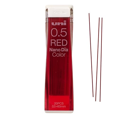 Uni Mechanical Pencil Lead NanoDia Color Red 0.5mm 20leads - 1 Count (Pack of 1)