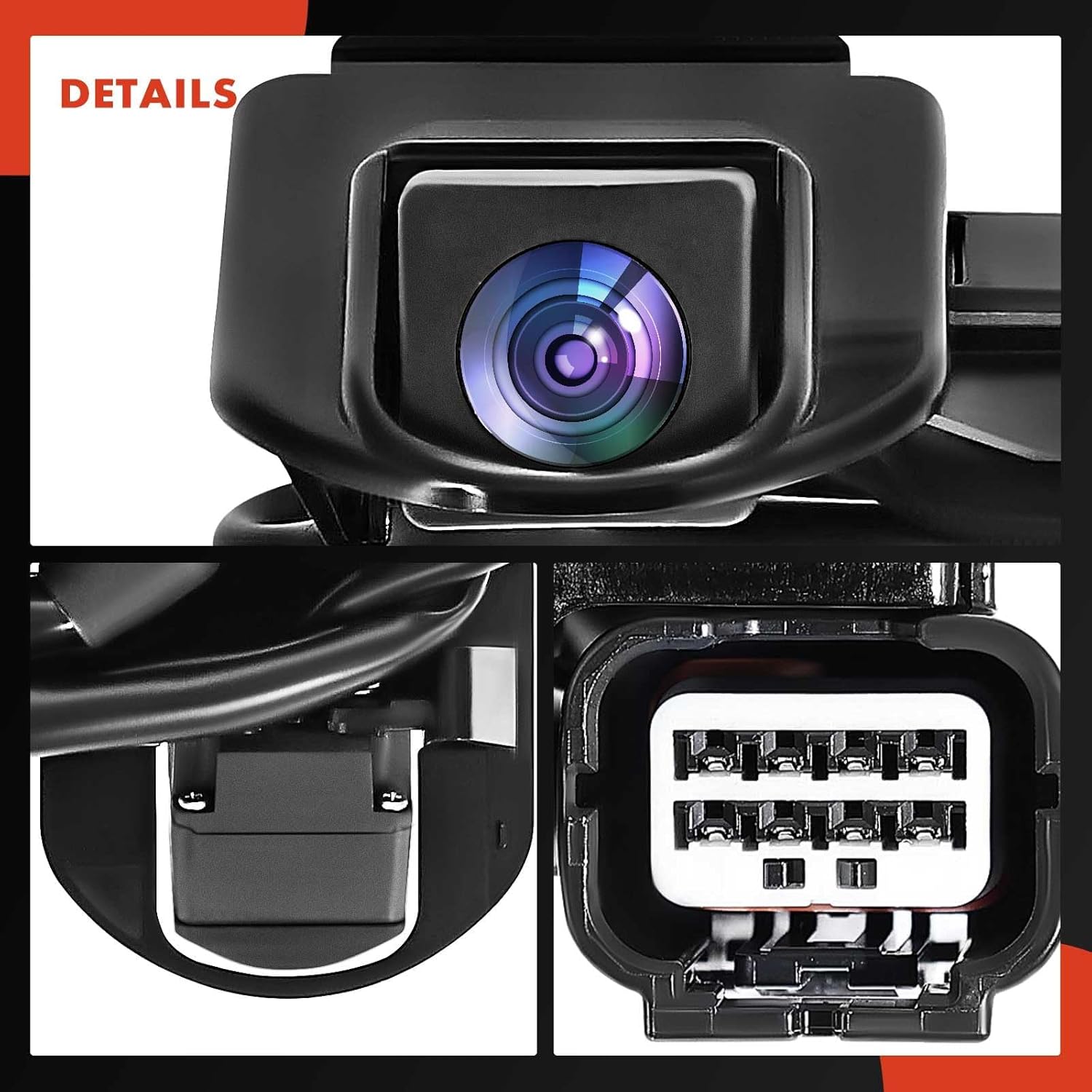 A-Premium Park Assist Camera Rear View Backup Reverse Camera Compatible with Select Honda Models - 2013 2014 2015 Accord Coupe - Replace# 39530-T3L-A01