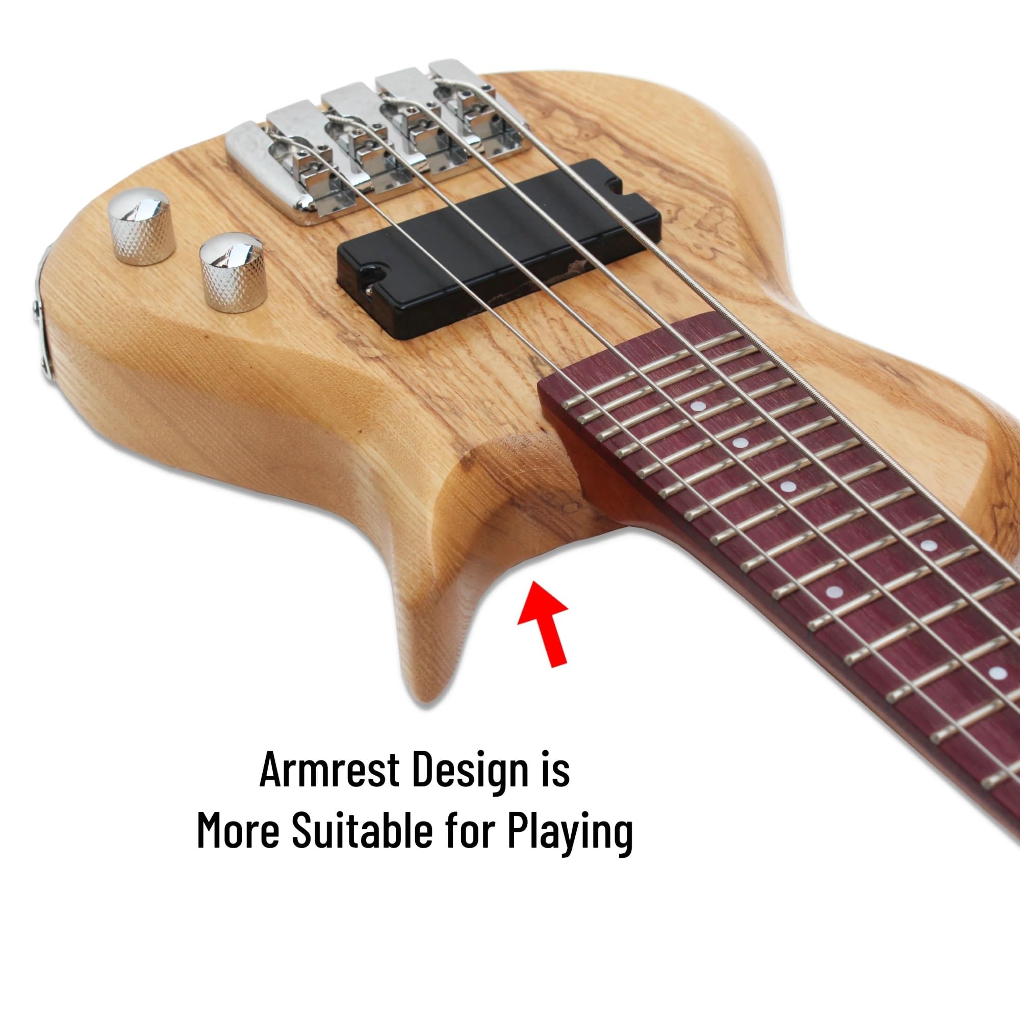 Professional Ukulele Mini-Ukulele-Bass 4-saitige Elektrische Ukulele Bass-Ukulele Mit Bünden Mit Gigbag