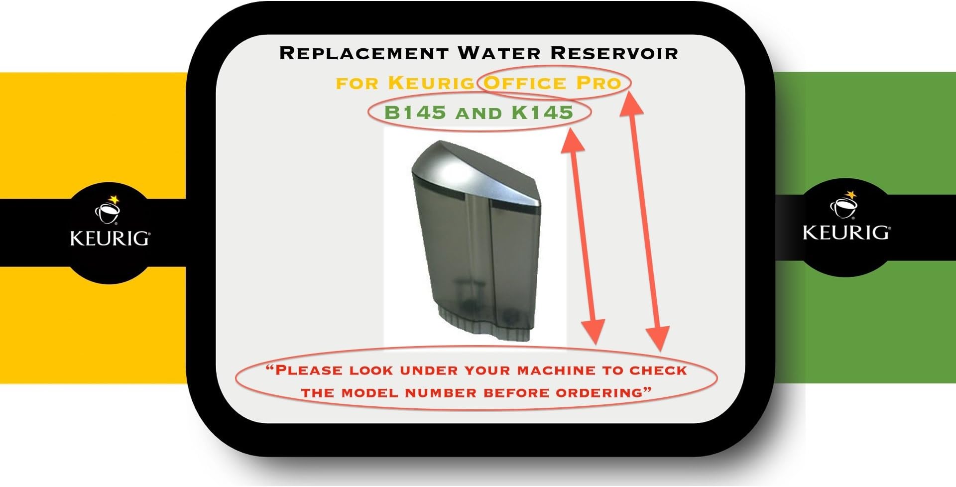 Replacement Water Reservoir for Keurig OfficePRO B145 Brewing System