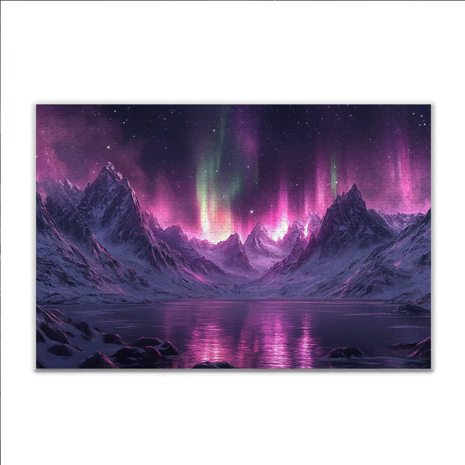 Puzzle 2000 Piezas Adultos Puzzle Auroras boreales Paisaje Rompecabezas Adultos XXL 100 x 70cm, Impossible Rompecabezas, Jigsaw Arte Juego Educa Familiar Aliviar El Estrés, Regalos de Pascua O-99