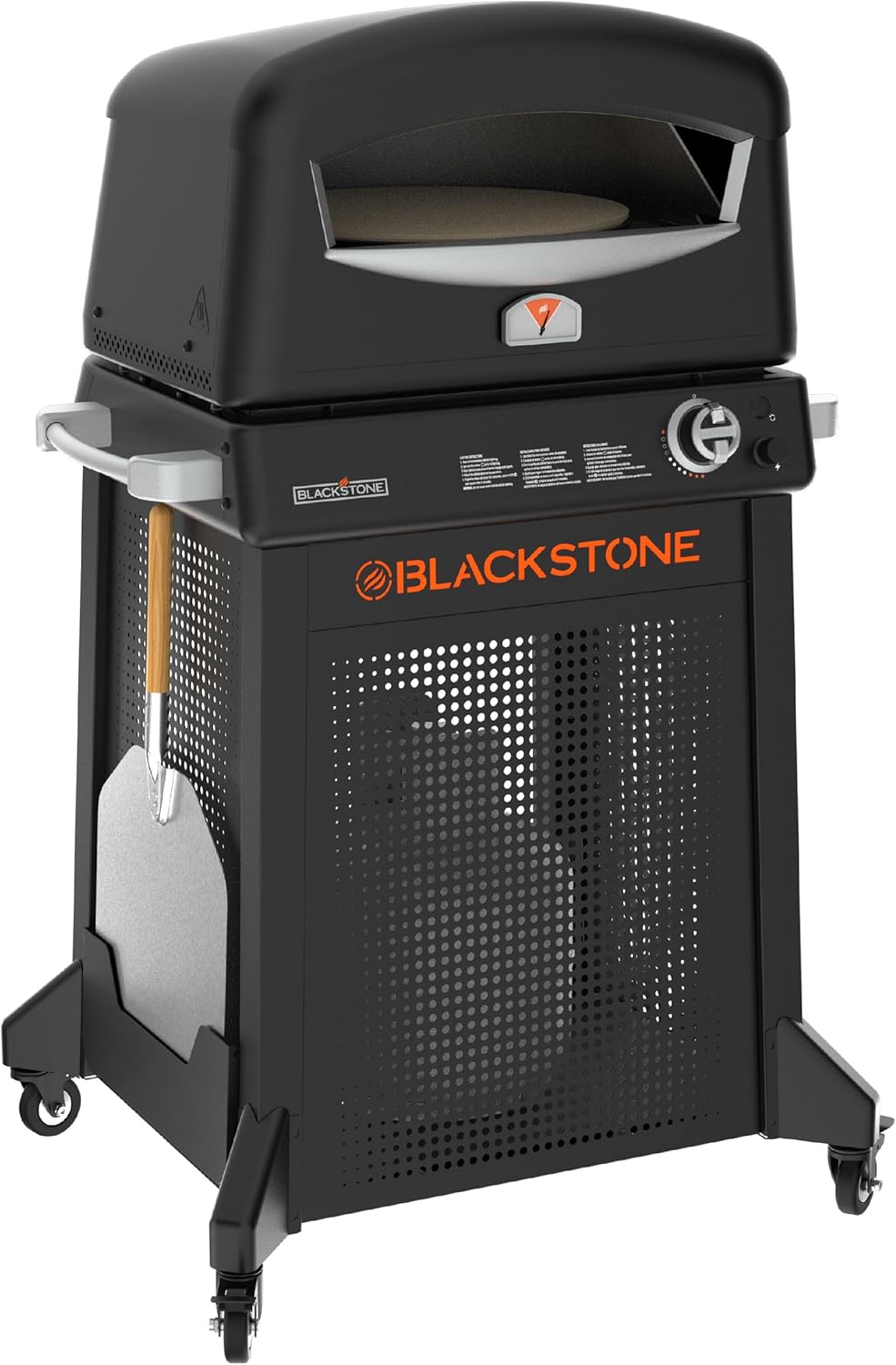Black Outdoor Gas Pizza Oven with Stand