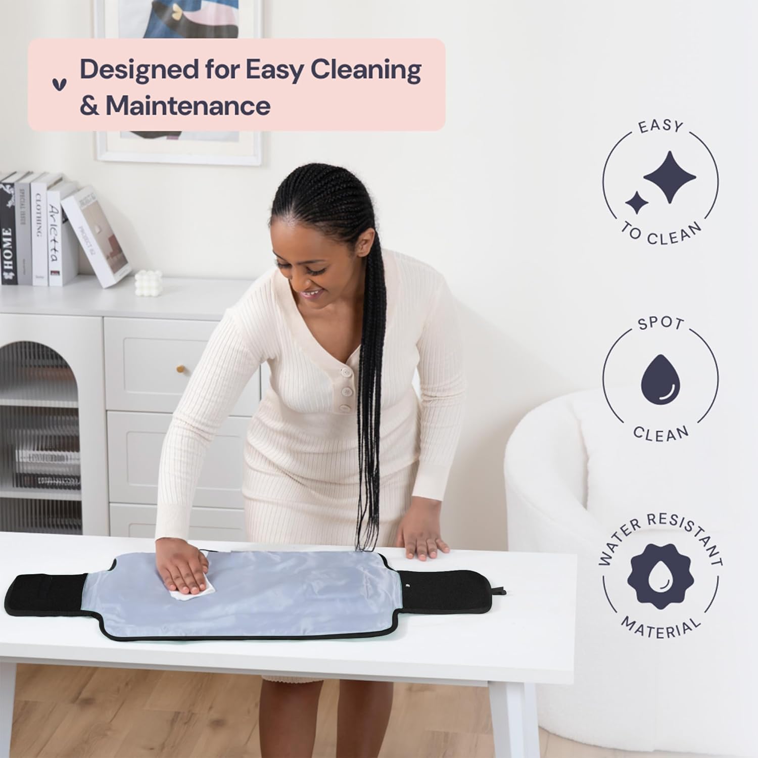 BabbleRoo Portable Changing Pad Black & Basic Diaper Bag Black