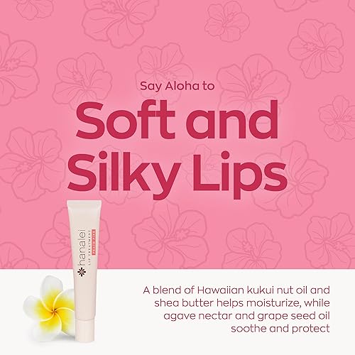 Miniatura 5 de Hanalei Paquete de tratamiento de labios (transparente y rosa melocotón), fabricado con aceite de kukui, manteca de karité, agave y aceite de