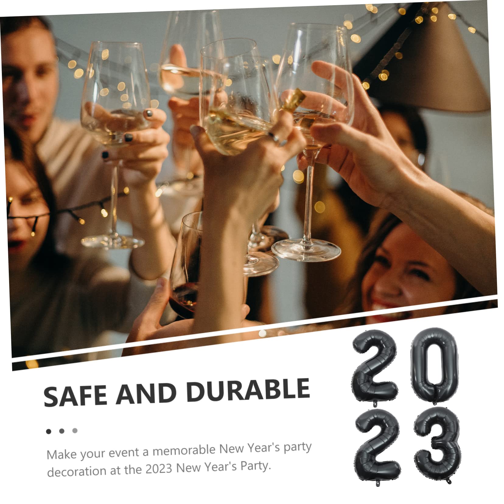 TOPBATHY 4 Set Di Grandi Palloncini Decorativi Per Feste Palloncini in Lamina Con Numeri Per La Celebrazione Del Nuovo Anno