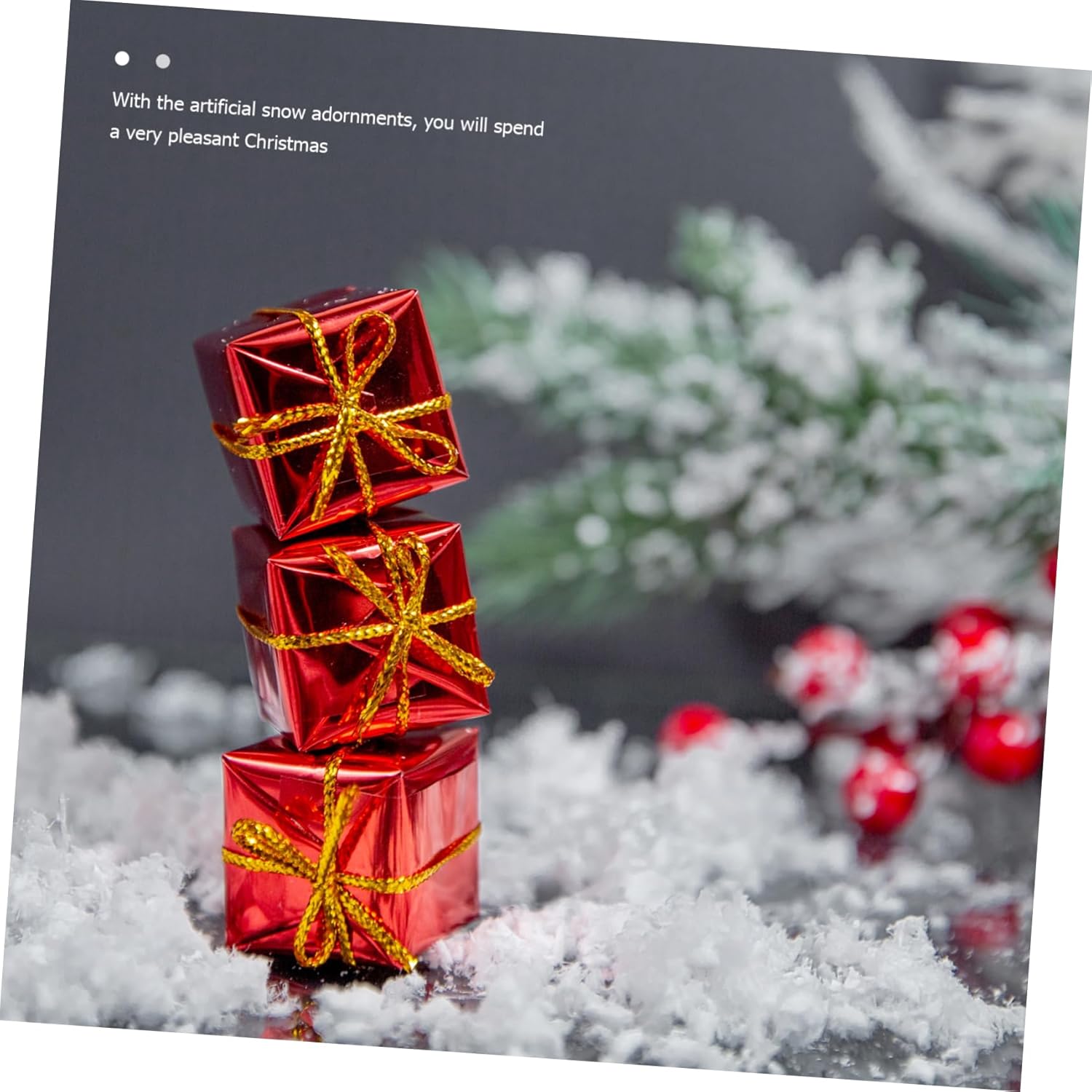 jojofuny 2pcs Artificial Snow Decor of Christmas Fake Snow for Holiday Displays Safe Super Absorbent Polymer Snowflakes for Photography and Home Decoration
