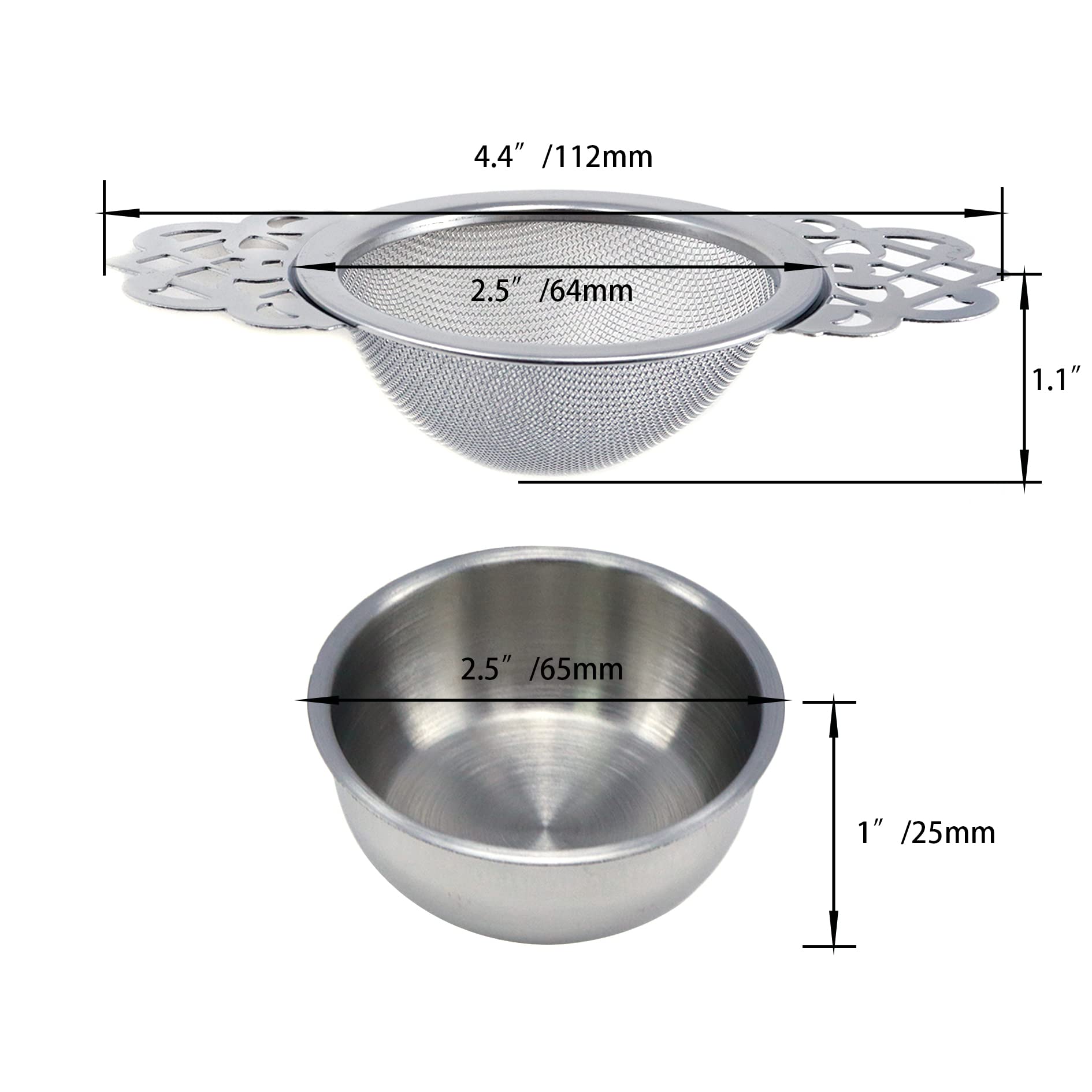 Amazon | Tighall 1セット シルバーステンレススチール ティー