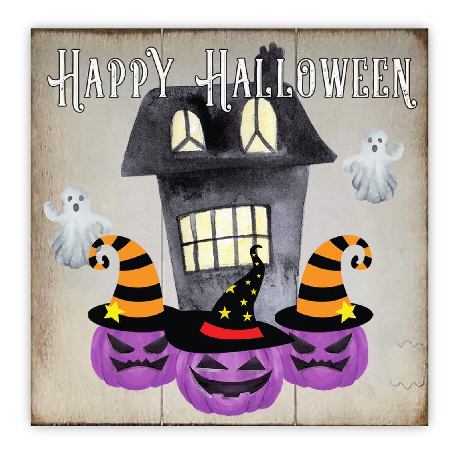 Panneau bois Halloween pour remplacer les décorations fragiles par un style antique