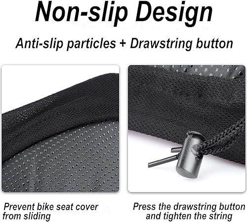 Miniatura 2 de VARUN Cojín de asiento de bicicleta funda de asiento de bicicleta suave y cómoda para hombres y mujeres fundas de asiento de bicicleta acolchadas de