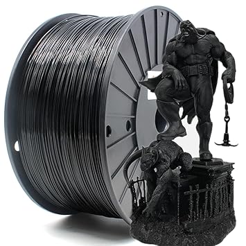 Reprapper Black 3D Printer Filament, Large Roll 5KG PLA Filament, 1.75MM 3D Printing Filament (? 0.03mm) for 3D Printer, 5KG (11lb) Black PLA