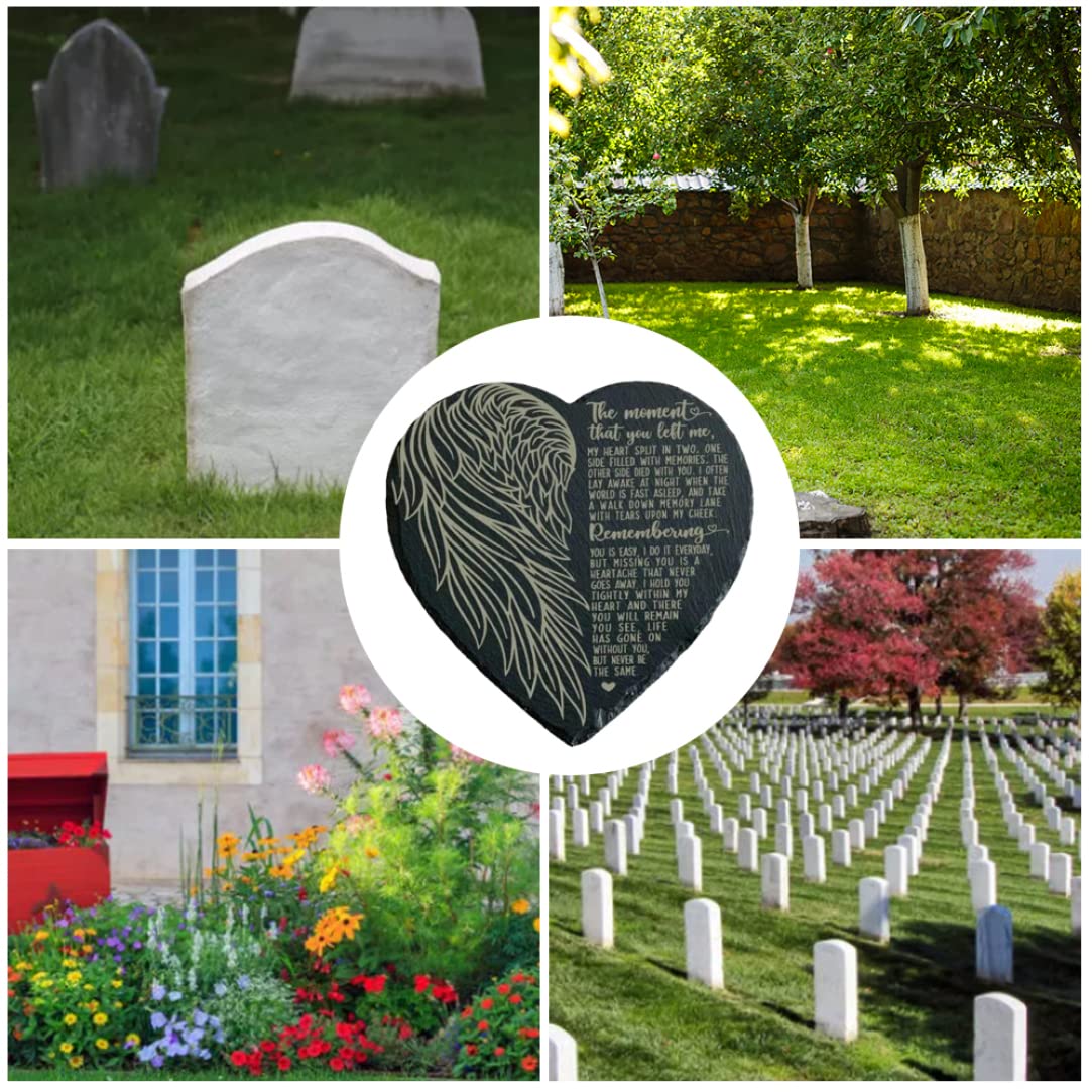 1pc Personnalize Memorial Stone Heart Stepping Stone Heart Memorial Stepping Stone Sympathie Garden Marker pour Le deuil Style3
