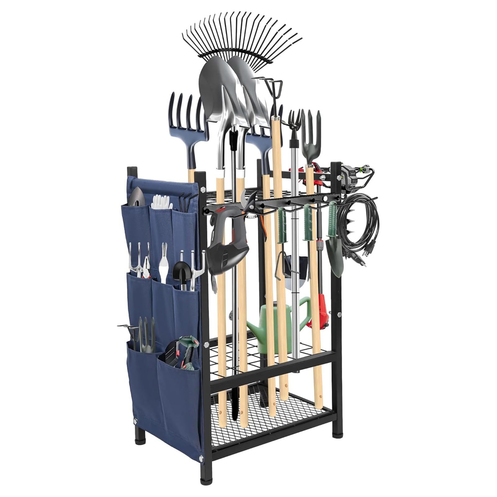 Liwankaqi Garden Tool Storage Rack Heavy Duty Carbon Steel