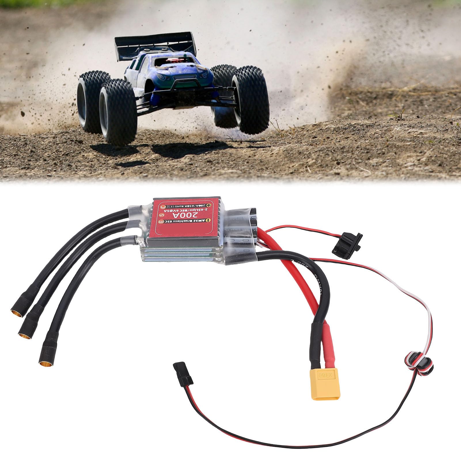 Zunate 200A ESC Bezszczotkowy 2-6S LiPo do 1/8 RC