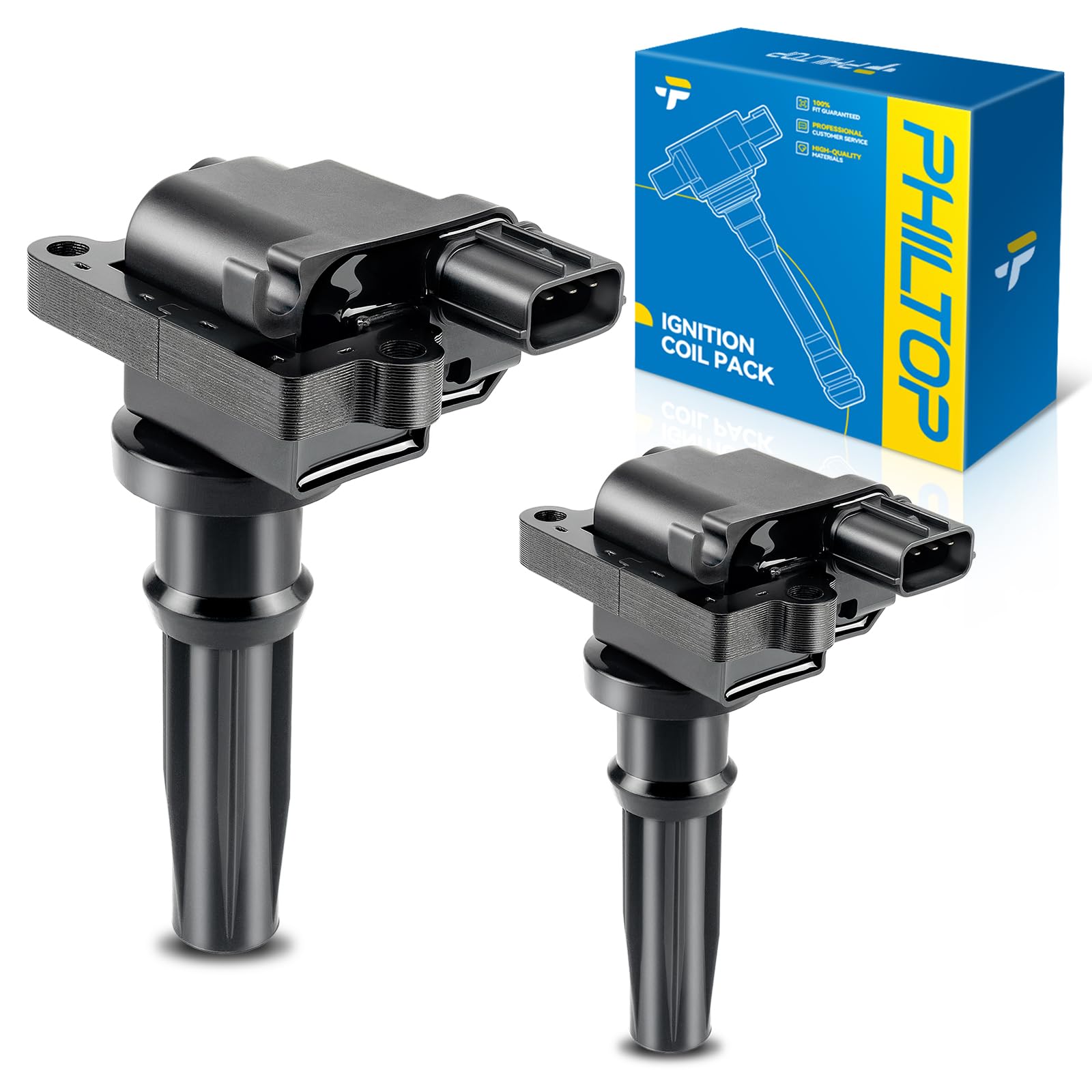 PHILTOP UF285 Ignition Coil Pack - Compatible with 2001-2006 Optima 2.4L, 1999-2005 Sonata, 2001-2004 Santa Fe