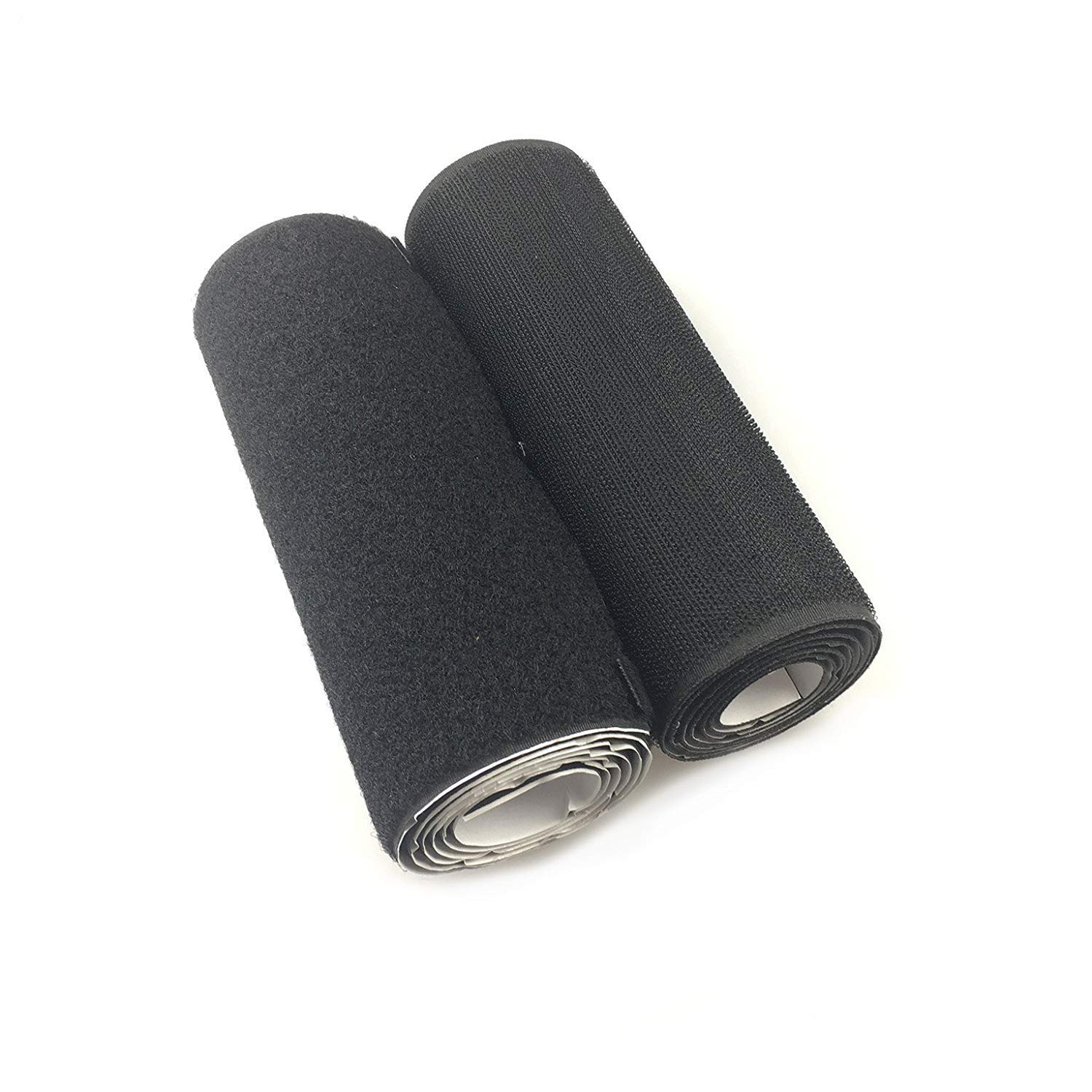 Juego de tiras autoadhesivas ultra anchas de 18 cm (7 pulgadas) con pegamento superadhesivo de tela de nailon (negro, 5 m)