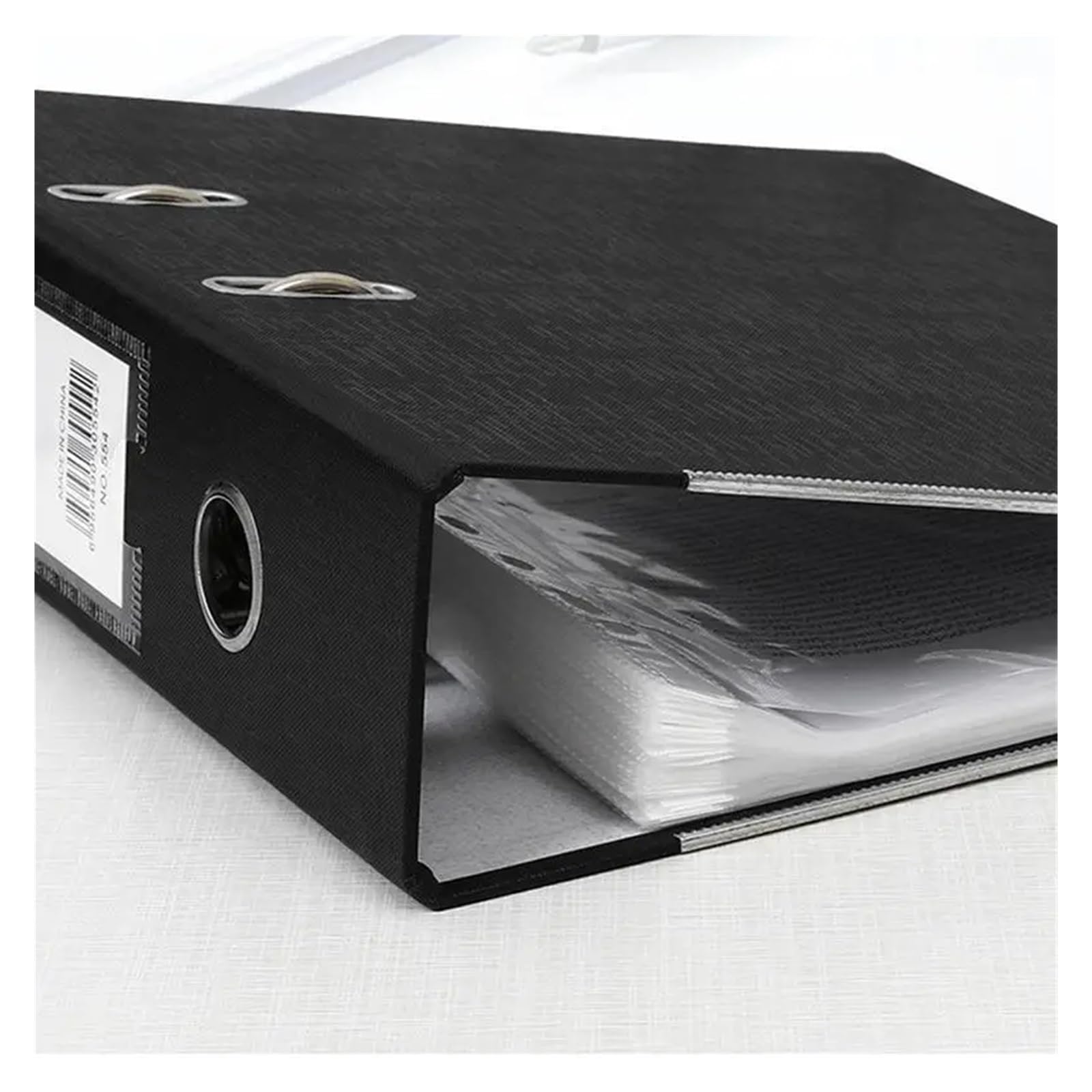 Kontoauszugsordner 2 Ring Lever Arch File Portable High Capacity Folder Two Hole Binder Plastic Lever A4 Binder Folders School Office Supplies(Black)