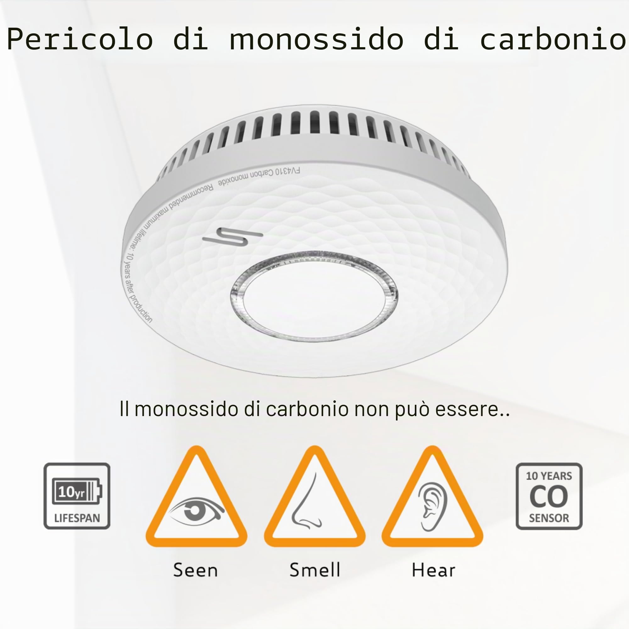 ELRO FV4310 Rilevatore combinato - rivelatore di fumo e monossido di carbonio con durata della batteria di 10 anni
