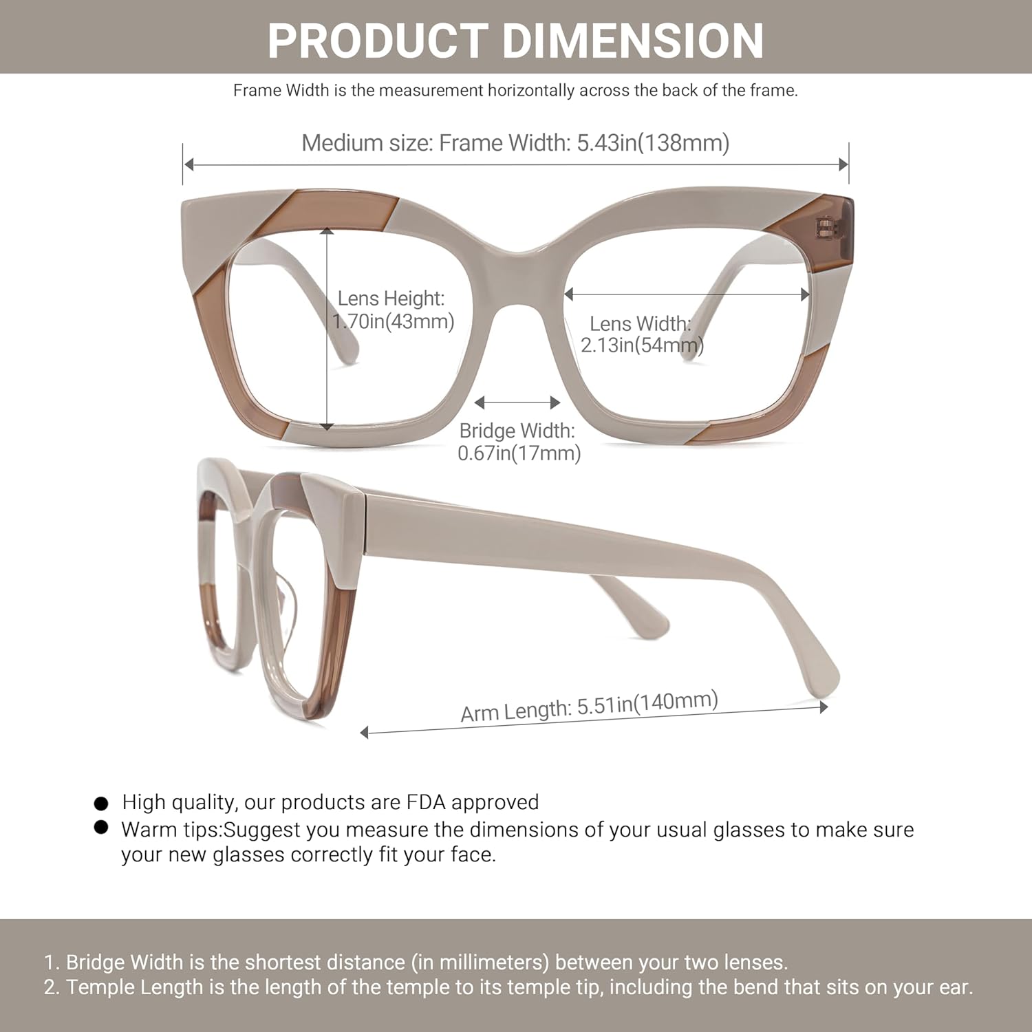 VOOGLAM Stylish Rectangle Blue Light Blocking Glasses for Women Anti Eyestrain UV Eyewear Terrie