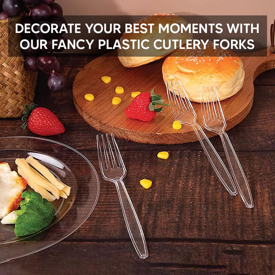 2 Packs Of 240 Count Assorted Clear Plastic Cutlery Set In - Foto 6